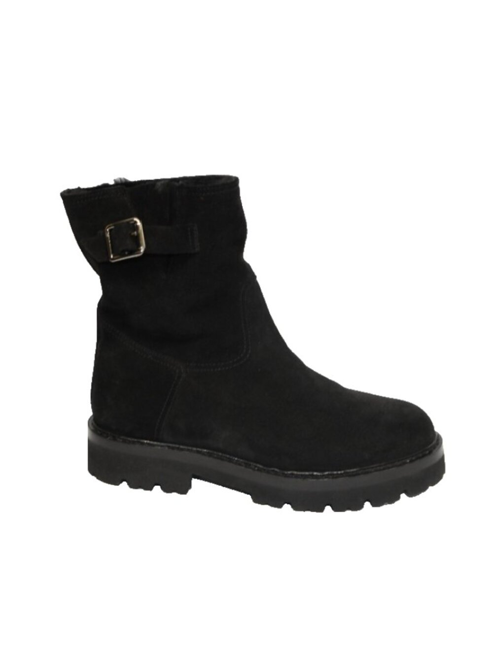 New! La Canadienne Avril City Dry Shearling Suede Boot Black 8 DD566
